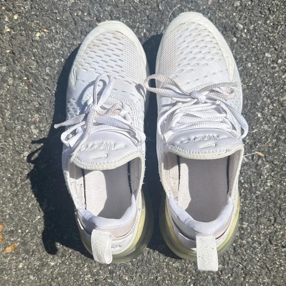 Nike White Air Max 270 Sneakers size 4Y big kids - Back to school - Picture 8 of 9